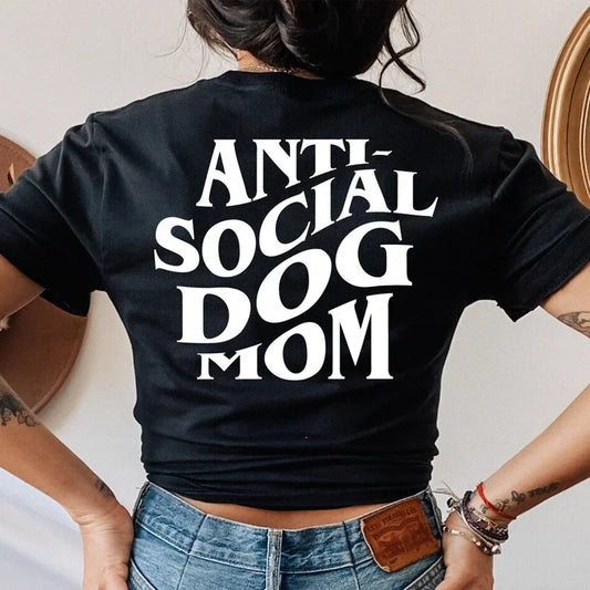 Anti-Social Dog Mom Graphic T-Shirt