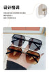 Polygon Sunglasses Rectangle Fashion Metal Frame Women Men Large Square Sun Glasses for Female Male Gradient Traveling Oculos ﻿