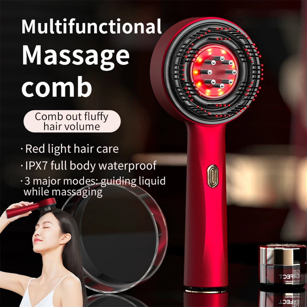 Electric vibrating scalp massage comb