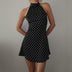 Polka Dot Halter Mini Dress