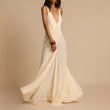 Chic Sexy Deep V Neck Hollow Boho Dress Woman Spring Patchwork Lace Sling Long Dress Summer Sleeveless Backless Loose Maxi Dress