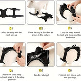 Anti-Pull Tactical Dog Harness with Night Reflective Strips Heavy-Duty Military-Grade Vest-Style Leash for Medium Large Dog
