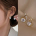 925 Silver Needle Korean Fashion Zircon Geometric Earrings For Women Jewelry 2026 Trending Luxury Crystal Cross Stud Earrings
