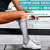 1 Pair Compression Socks for Women and Men 20-30mmHg-Circulation Support Socks