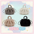 Autumn and winter versatile simple solid color portable hair bag women's autumn and winter new pleated cloud bag high-end plush