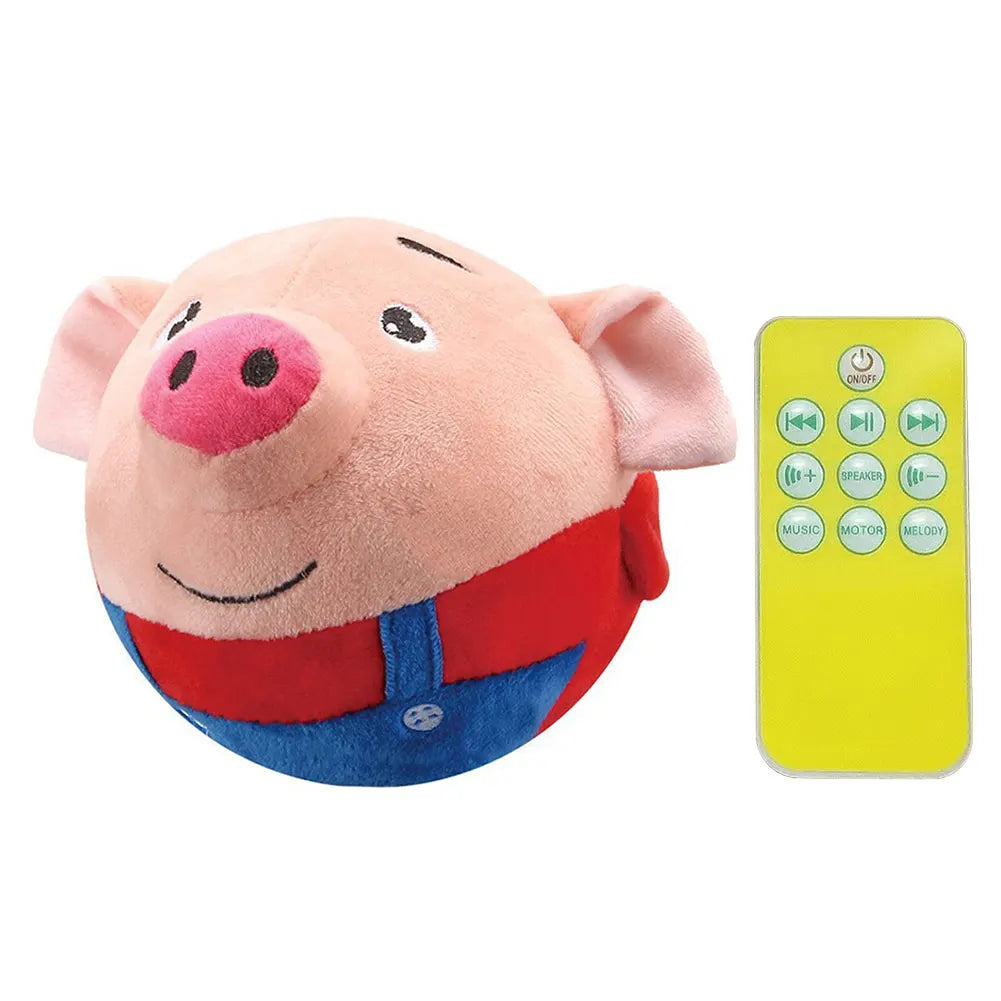 USB Rechargeable Electronic Pet Dog Toy Ball Pet Toy Singing Talking Interactive Ball Dog Plush Bouncing Jump Ball for Gift