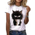 Funny Cat Print Summer T-Shirt