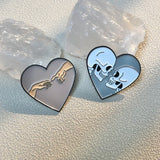 Punk Gothic Animal Enamel Pins 3-6pcs/Set Black Cat Metal Brooches Fashion Lapel Badge Backpack Clothes Jewelry Gift