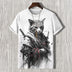Edo Cat Samurai Warrior 3D Print T-Shirt