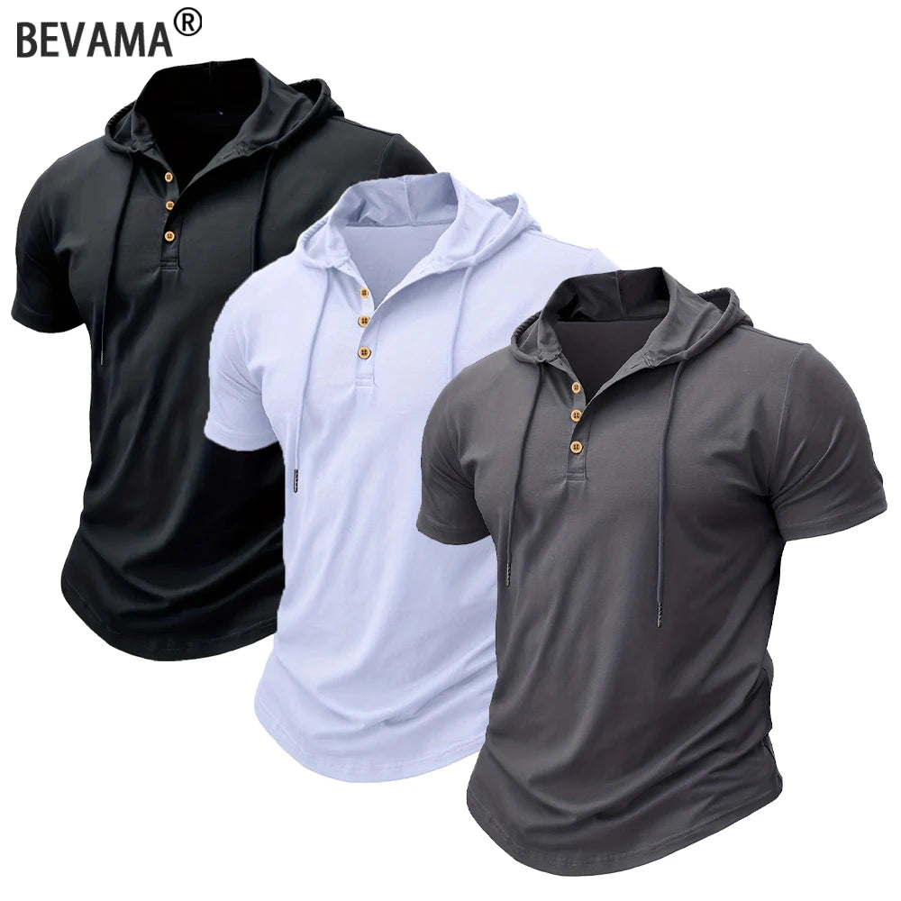 Slim Fit Short-Sleeve Hoodie