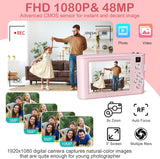 Kids Digital Camera Christmas Birthday Gifts With 32GB SD Card