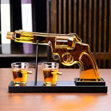 Gifts For Men Dad, 10 Oz Whiskey Gun Decanter Set + 2 Bullet Glasses - Unique Birthday Pistol Gift Ideas Daughter Son, Personalized Liquor Dispenser - Scotch Bourbon Vodka, Him, Brother Husband