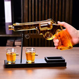 Gifts For Men Dad, 10 Oz Whiskey Gun Decanter Set + 2 Bullet Glasses - Unique Birthday Pistol Gift Ideas Daughter Son, Personalized Liquor Dispenser - Scotch Bourbon Vodka, Him, Brother Husband