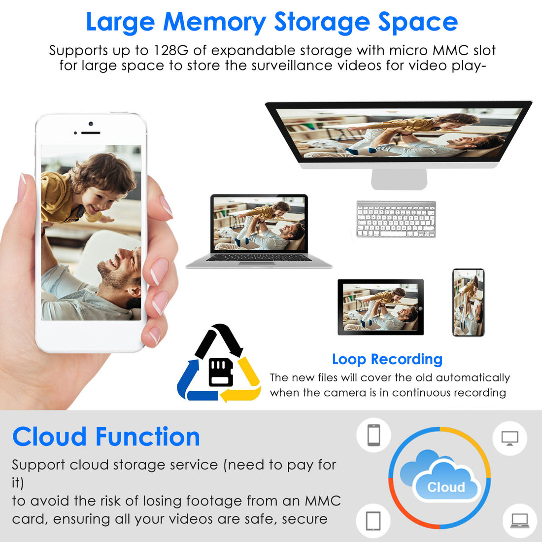 1Pc E27 WiFi Bulb Camera 1080P FHD WiFi IP Pan Tilt Security Surveillance Camera With Two-Way Audio Full Color Night Vision Flood Light Motion Tracking Siren Function APP Control