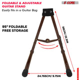 5 Core Guitar Stand 2PC A Frame W Soft Foam Arm Non Slip Rubber For Acoustic Electric Bass