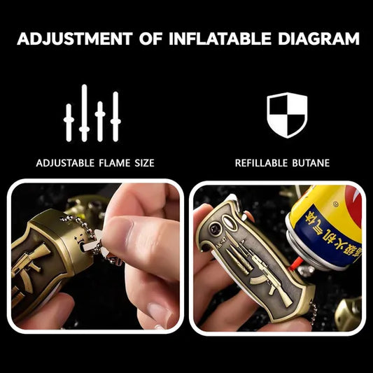 Cool Metal Design Jet Torch Lighter Refillable Butane Novelty Lighter For Gift Fireplace Candle Camping BBQ