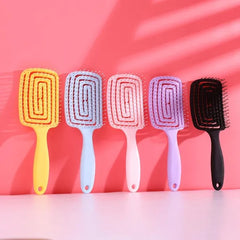 Purple 1 PCS Curl Hair Brush, Curly Defining Brush, Vented Hair Brush For Shaping, Detanging And Defining Curls For Women And Men Less Pulling