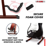 5 Core Guitar Stand 2PC A Frame W Soft Foam Arm Non Slip Rubber For Acoustic Electric Bass