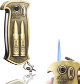 Cool Metal Design Jet Torch Lighter Refillable Butane Novelty Lighter For Gift Fireplace Candle Camping BBQ