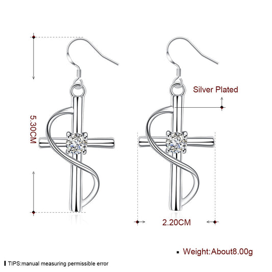 Cross earrings detail