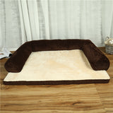 Reversible Plush Pet Bed - Coffee — view 5